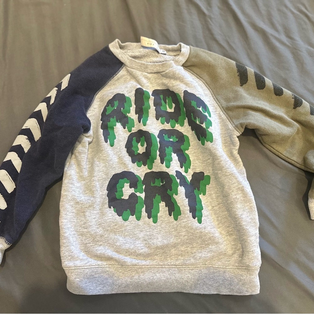 Stella McCartney Kids Gray and Blue Sweatshirt